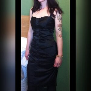 Le Chateau Cocktail Party Dress Ruched